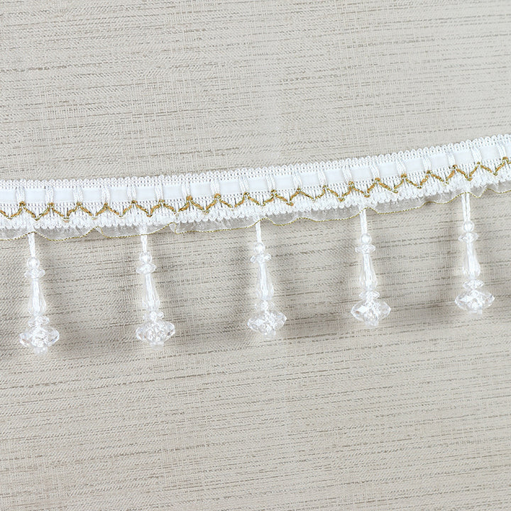 Decorative lace trim with pearls