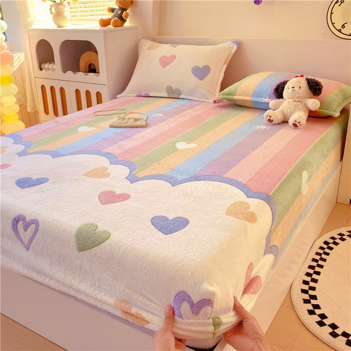 Soft Plush Cartoon-Themed Bedspread