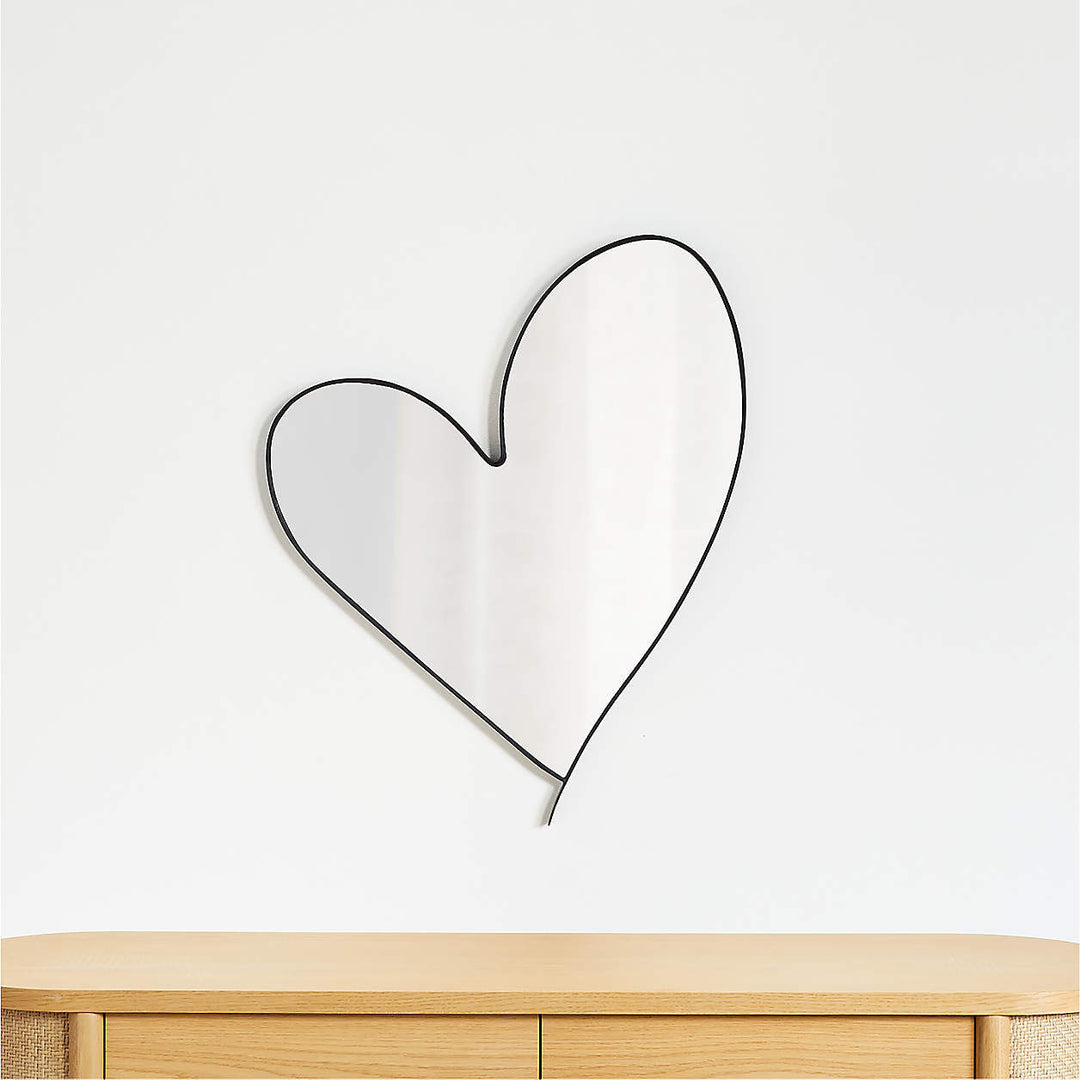 Heart-Shaped Decorative Wall Mirror