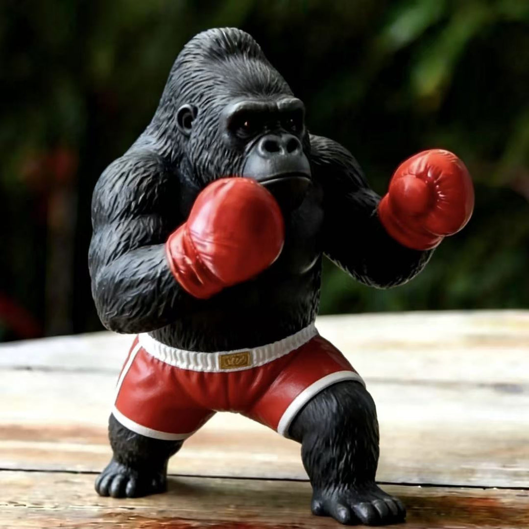 Boxing Gorilla Statue