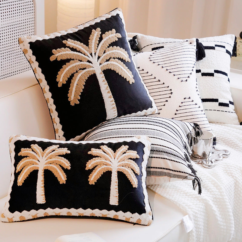 Decorative Palm Tree Pattern Throw Pillow