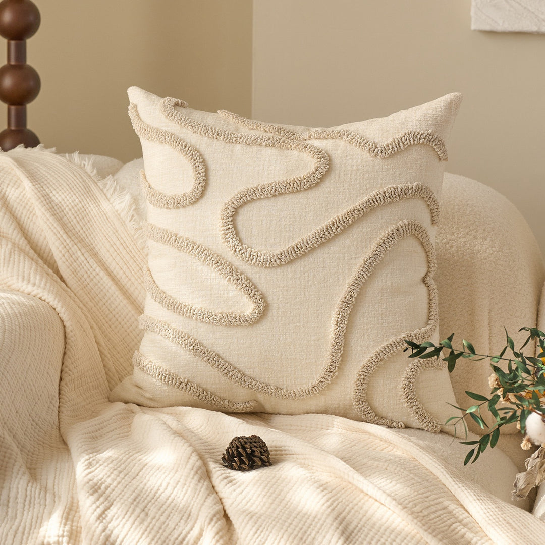 Textured Abstract Design Throw Pillow