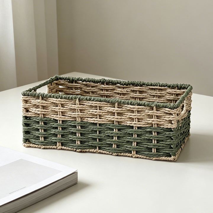 Handcrafted storage basket in natural design