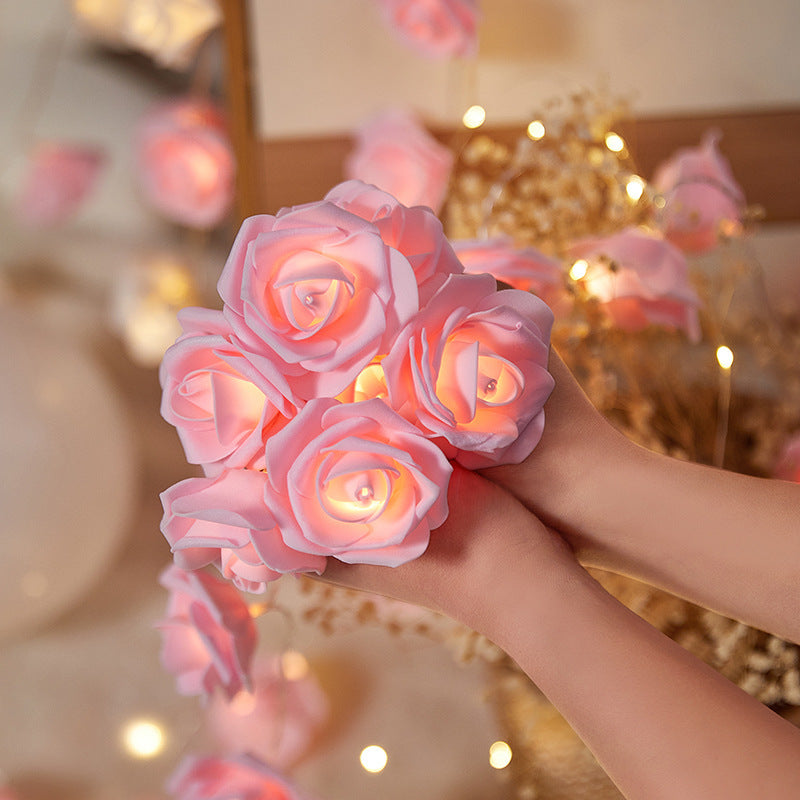 Decorative LED rose string lights