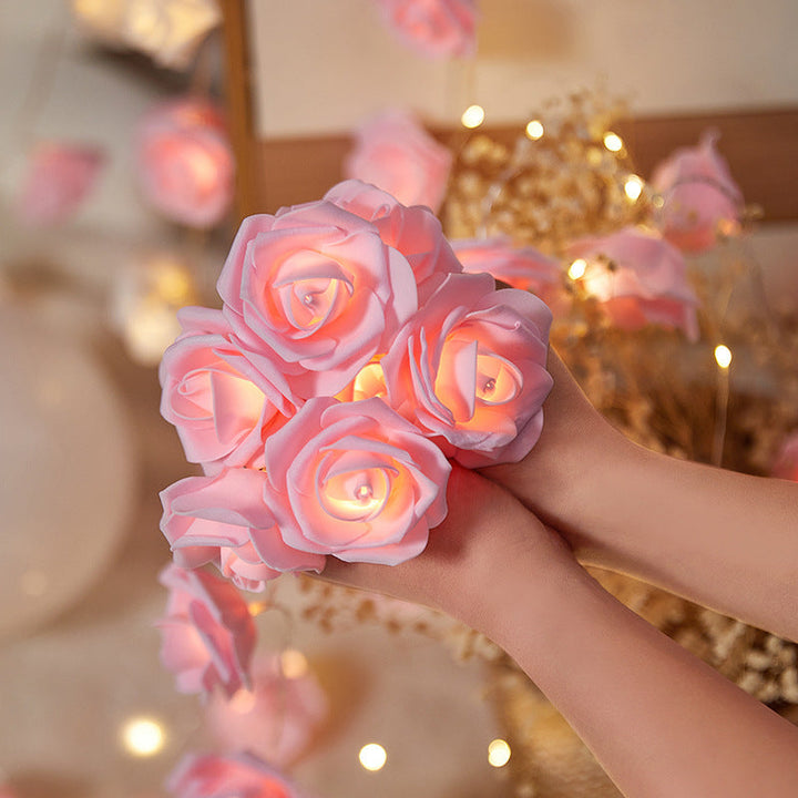 Decorative LED rose string lights