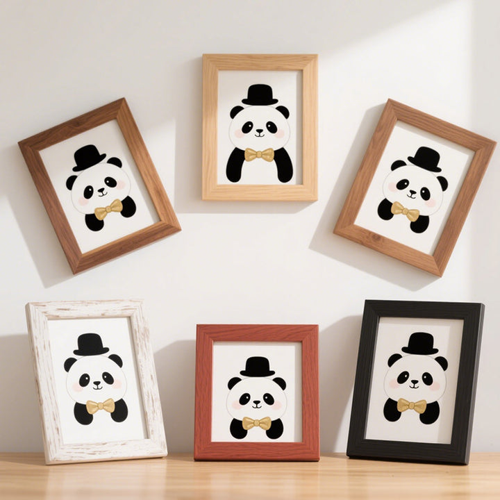 Whimsical Panda Illustration Frame