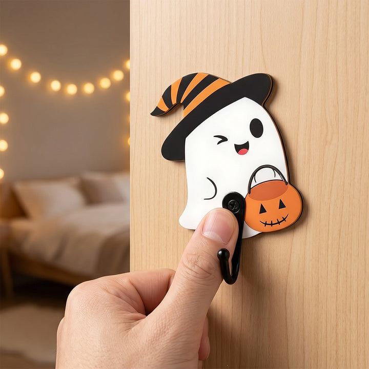 Creepy decorative figure with ghost and scythe