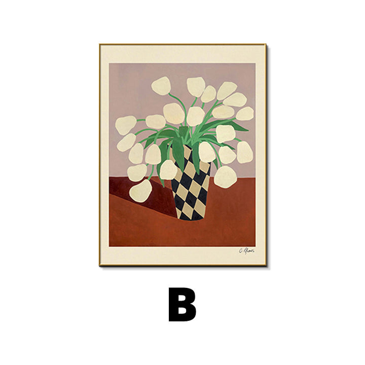 Framed Abstract Floral Wall Art