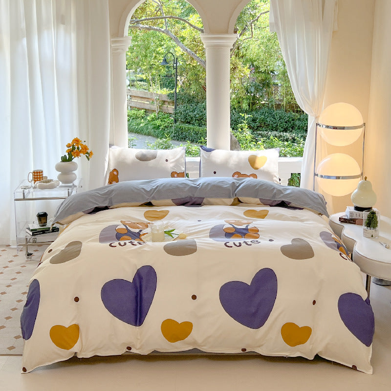 Playful Cartoon-Themed Duvet Cover Set