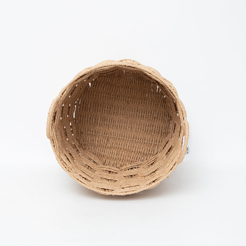 High-quality and decorative storage basket with braided structure