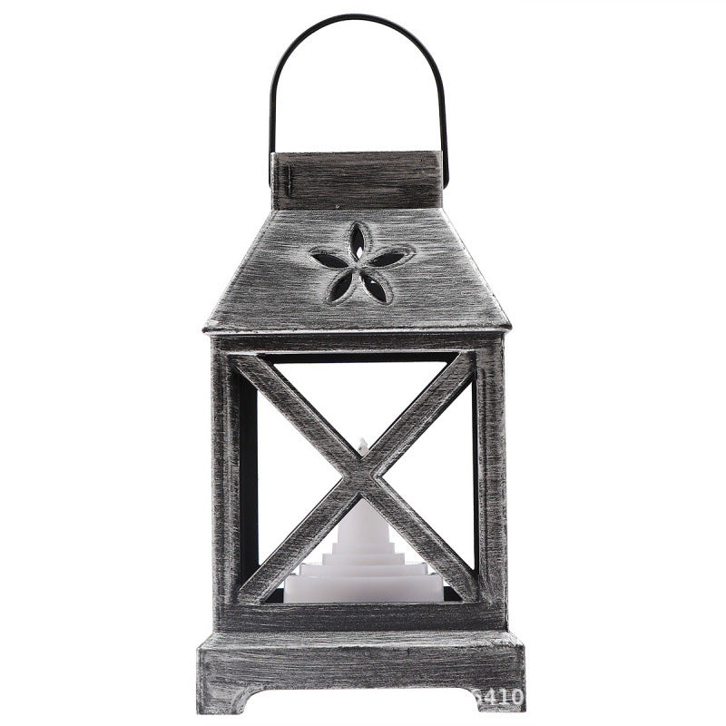 Vintage Lantern with Floral Design