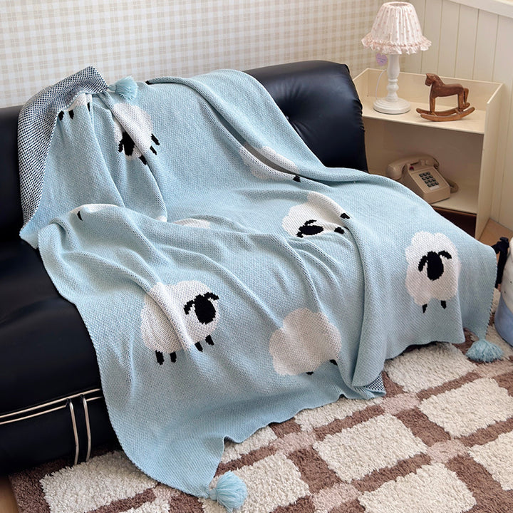 Home Decor Cozy Knit Blanket for Living Room