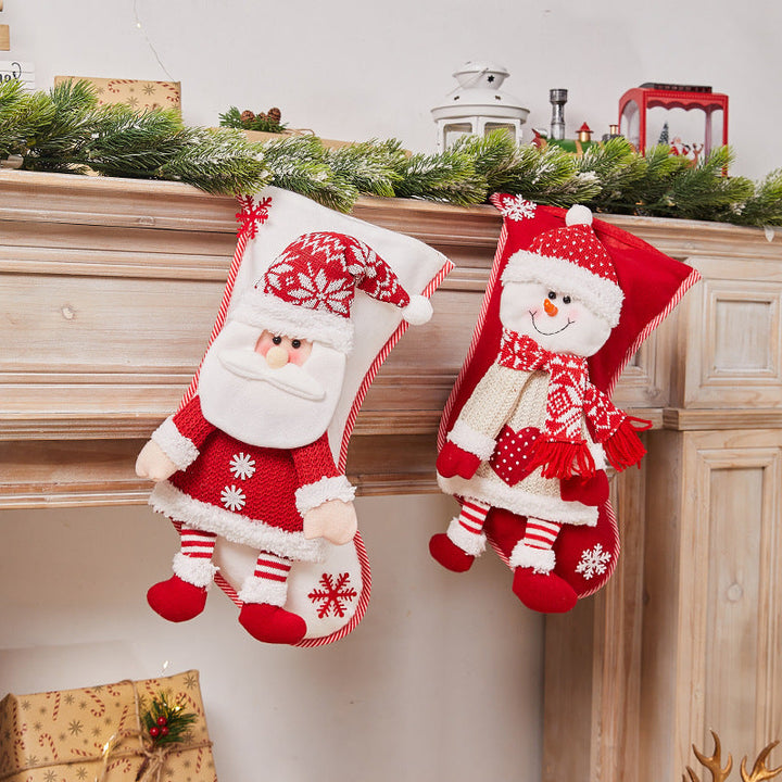 Festive Christmas stocking with nostalgic design