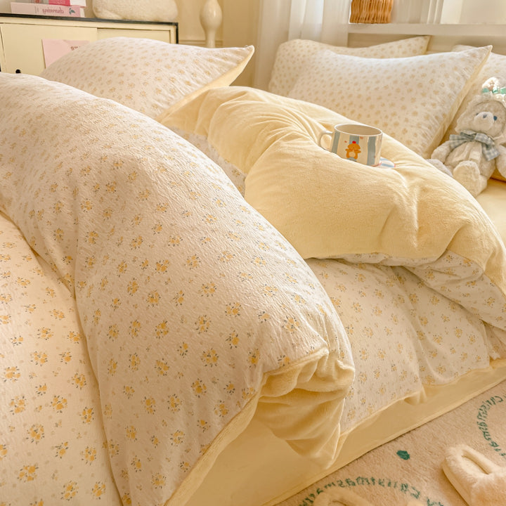 Playful Cartoon Print Duvet Cover Set