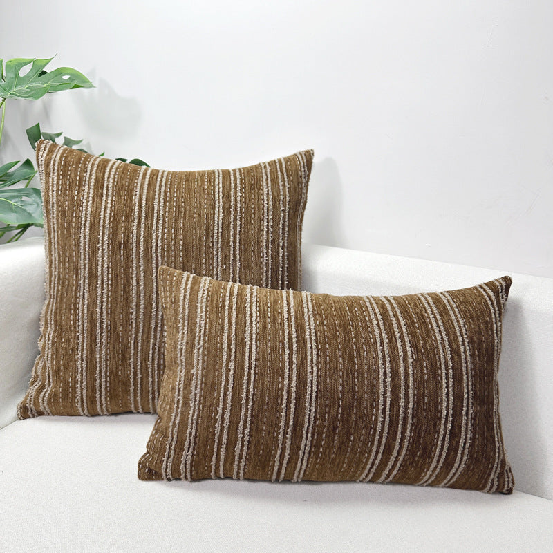 Textured Striped Throw Pillow