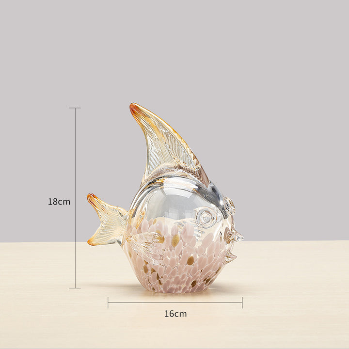 Hand-Blown Sculptural Fish Tabletop Bud Vase