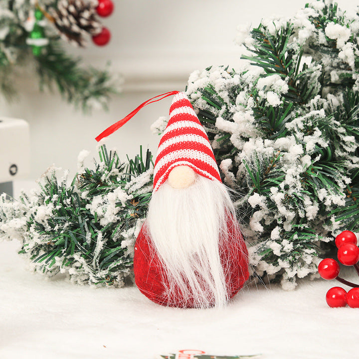 Cute Christmas tree decoration in gnome design