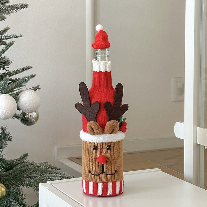 Festive Wine Bottle Cover Set