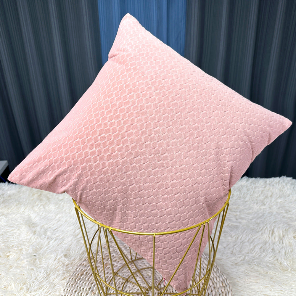 Textured Honeycomb Decorative Pillow