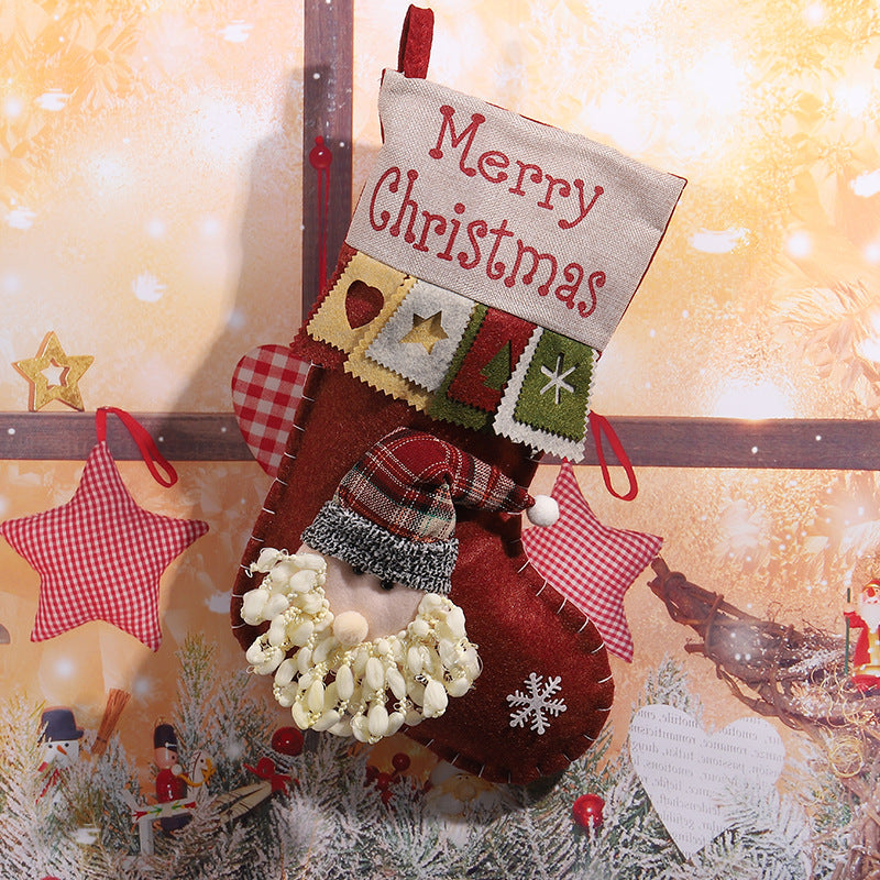 Cute Christmas stocking with reindeer motif