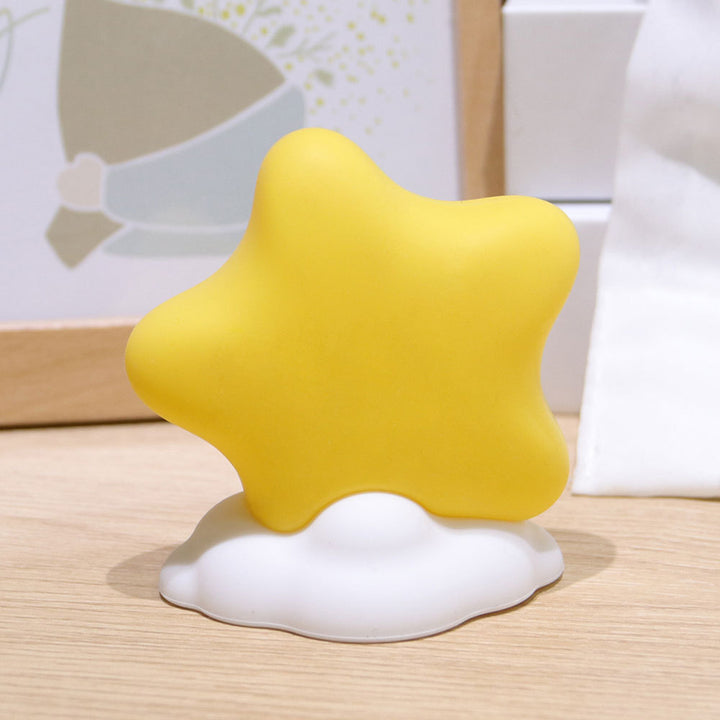 Star-shaped Silicone Touch Night Light with Cloud Base