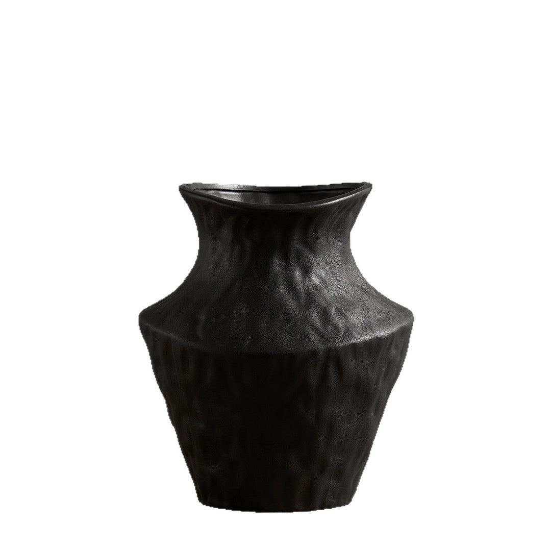 Curved ceramic vase