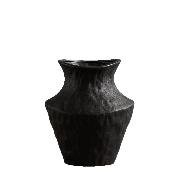 Curved ceramic vase