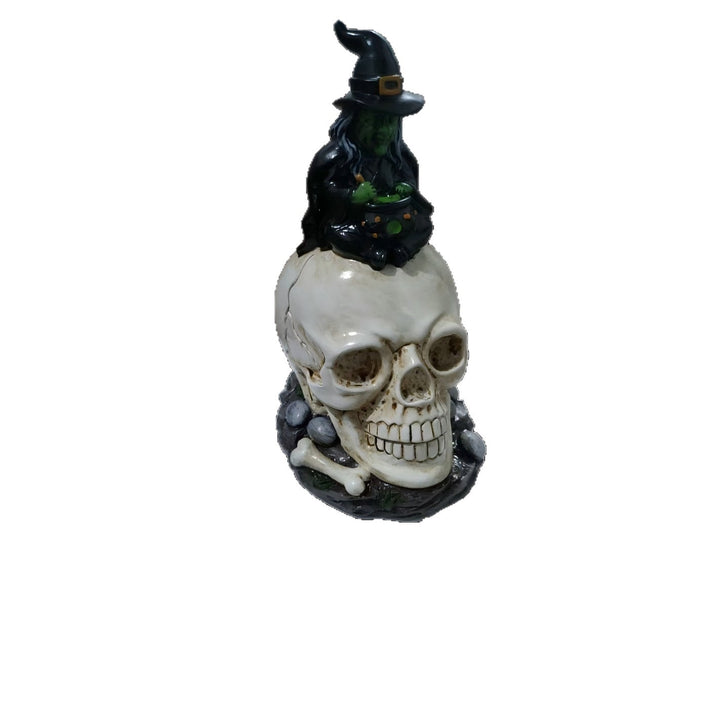Creepy Witch Head Statue