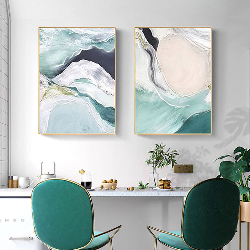Abstract Ocean-Inspired Framed Wall Art
