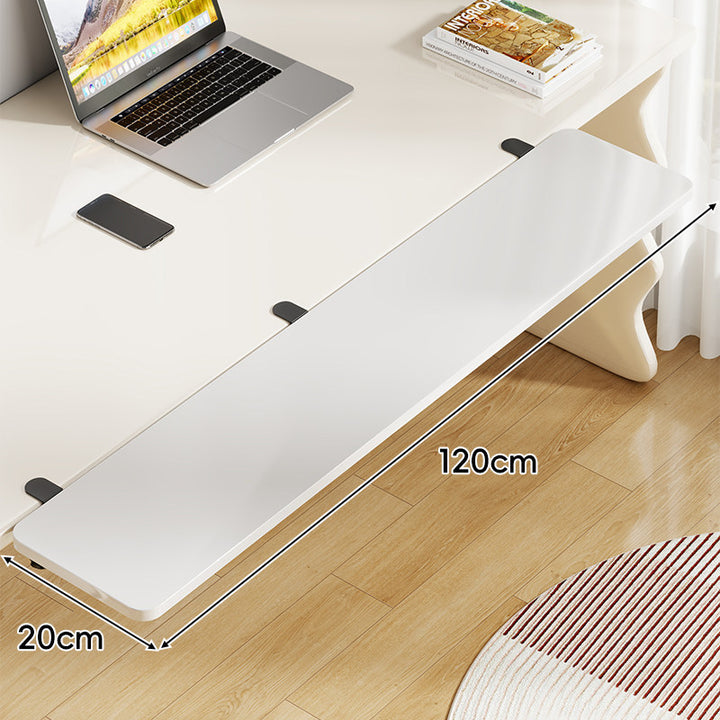 Under-Desk Sliding Keyboard Tray and Desk Extender with Smooth Glide Mount
