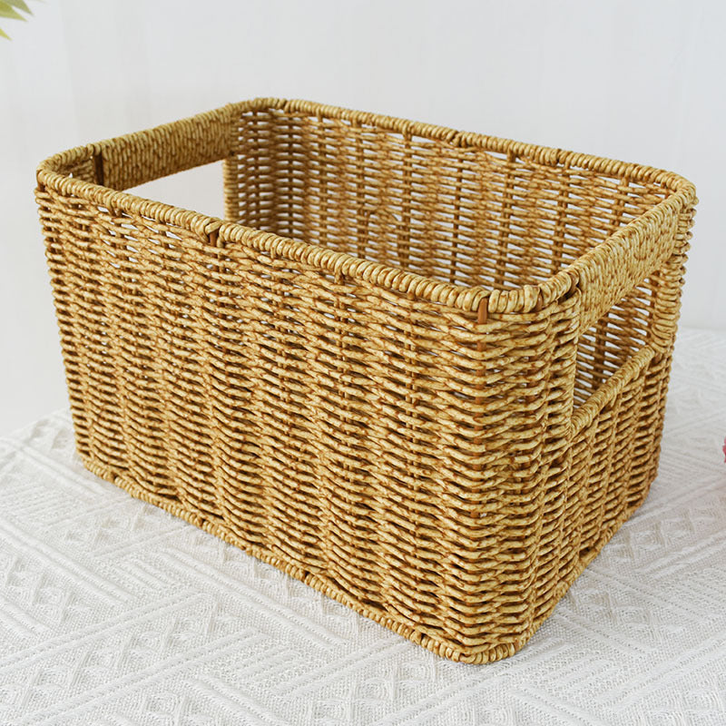 Handcrafted Natural Wicker Storage Basket