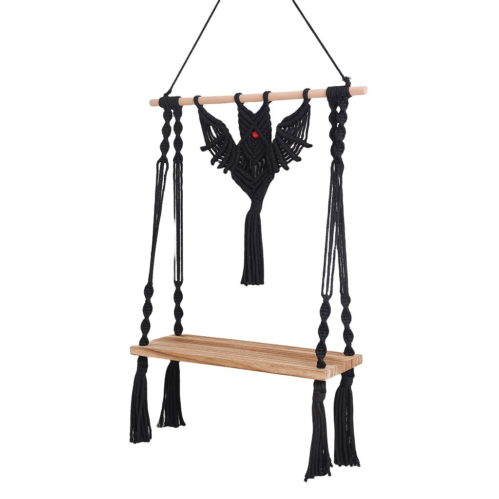 Macramé Wall Hanging Shelf with Bohemian Design
