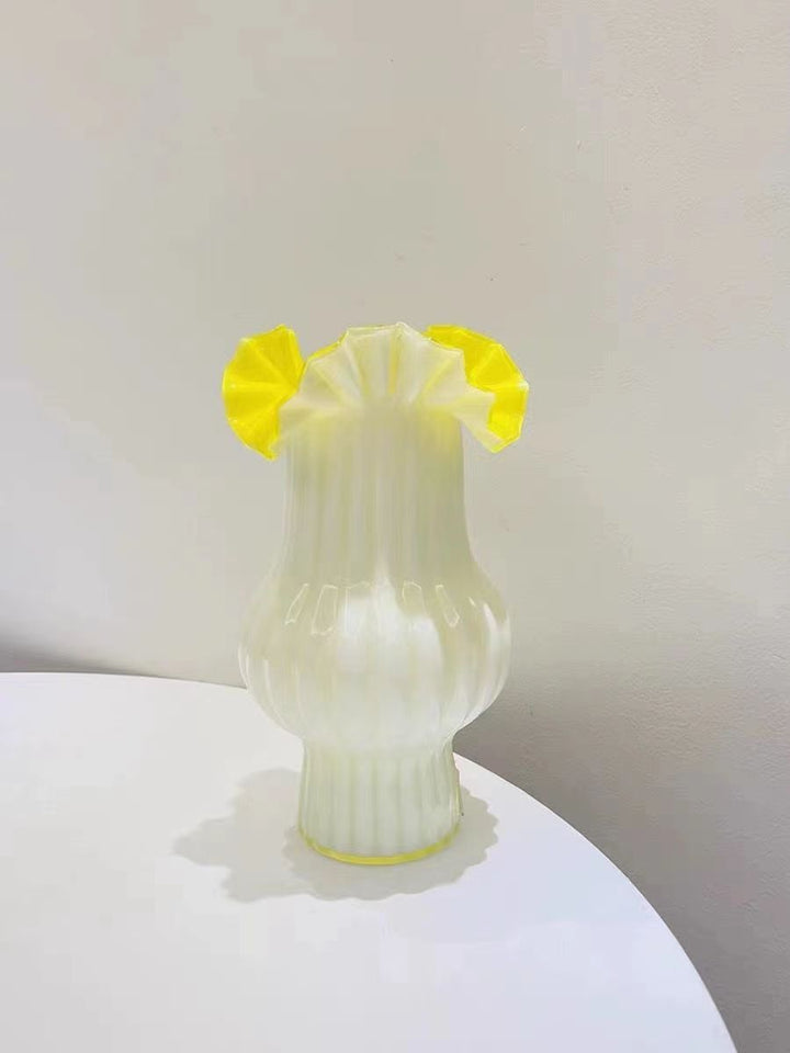 Decorative Fluted Glass Vase