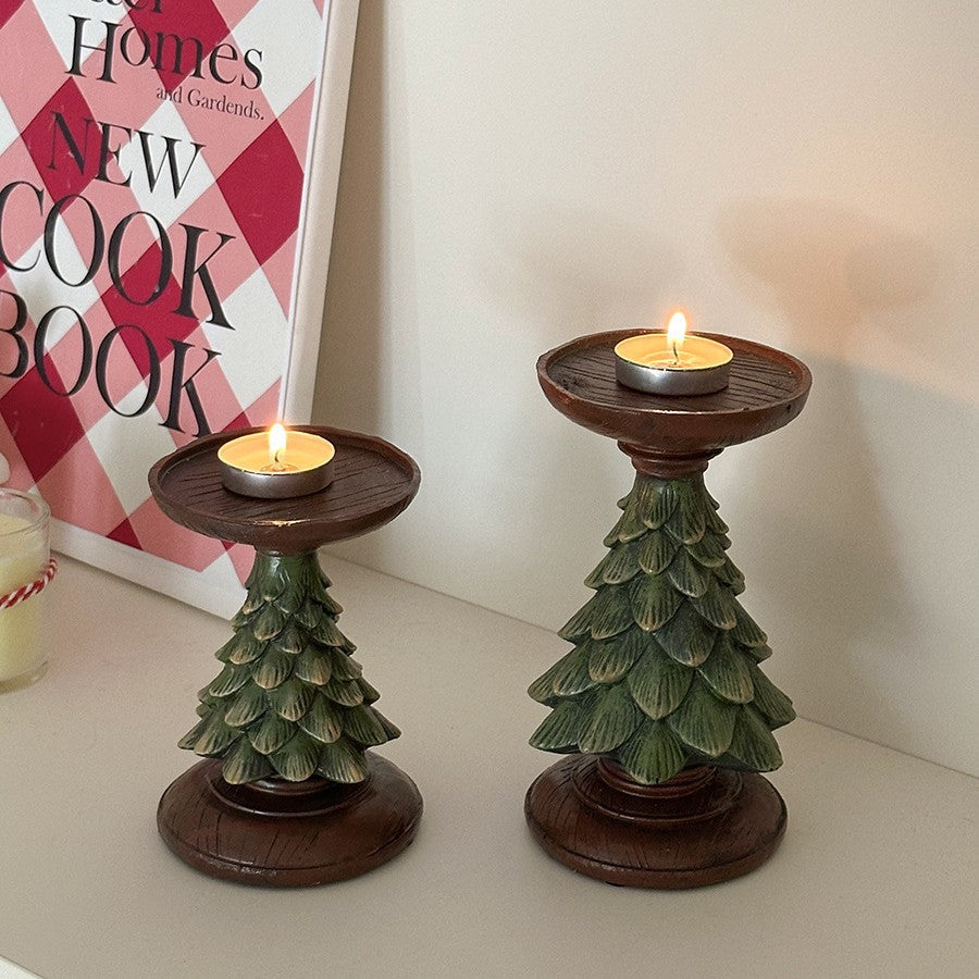 Decorative Pine Tree Candle Holder