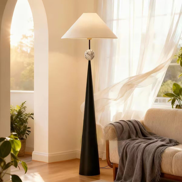 Modern cone-shaped floor lamp
