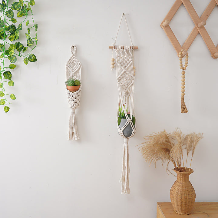 Macramé Plant Holder with Decorative Hanging Design