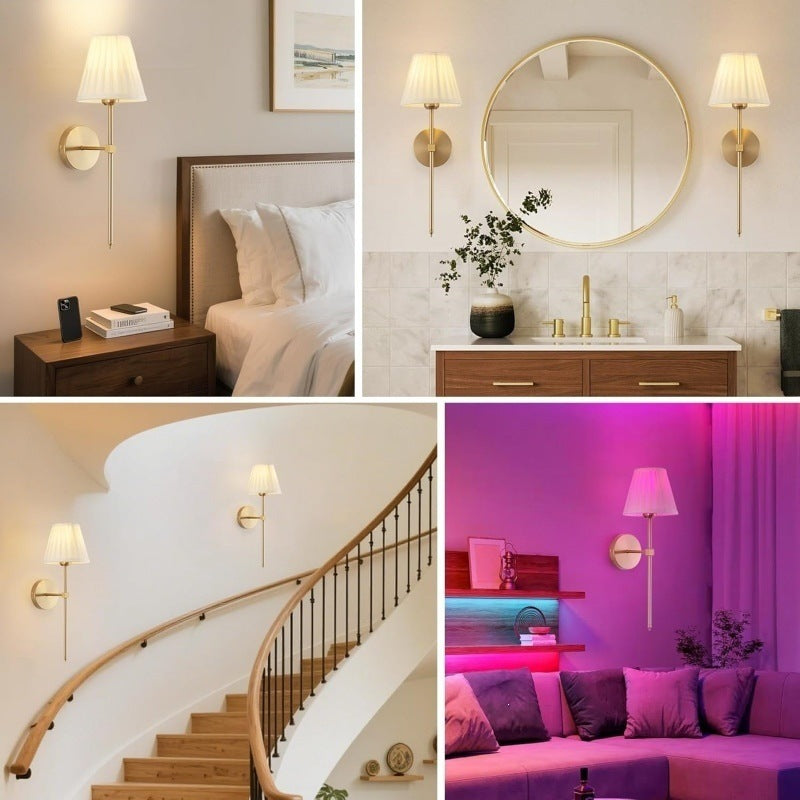 Elegant LED Wall Lamp with Remote Control