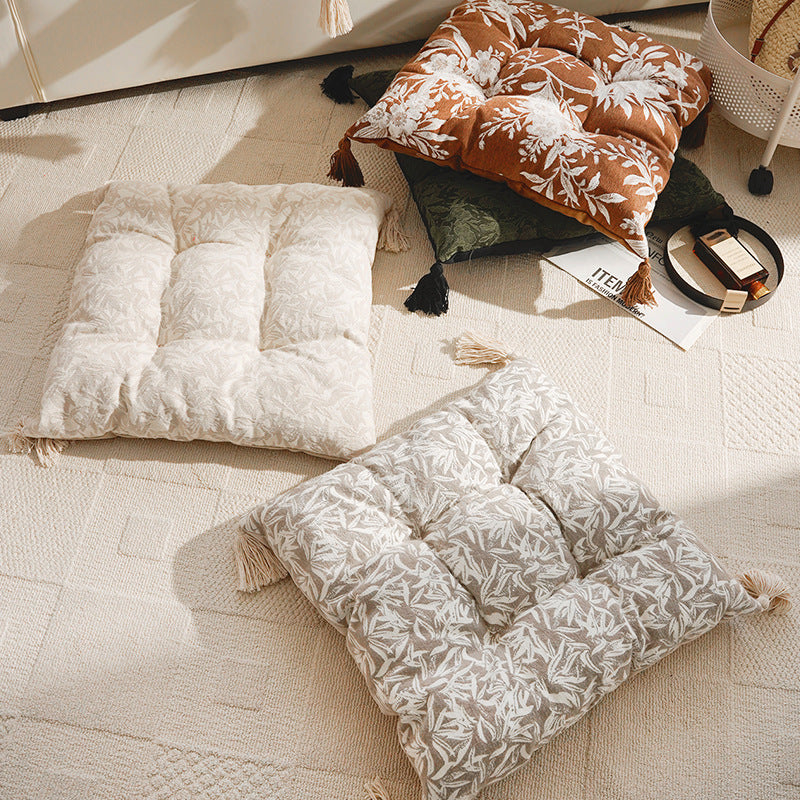 Floral Print Decorative Floor Cushion