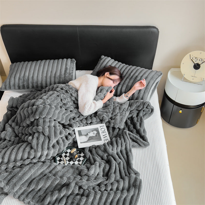 Plush Textured Fleece Blanket