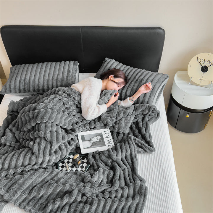 Plush Textured Fleece Blanket