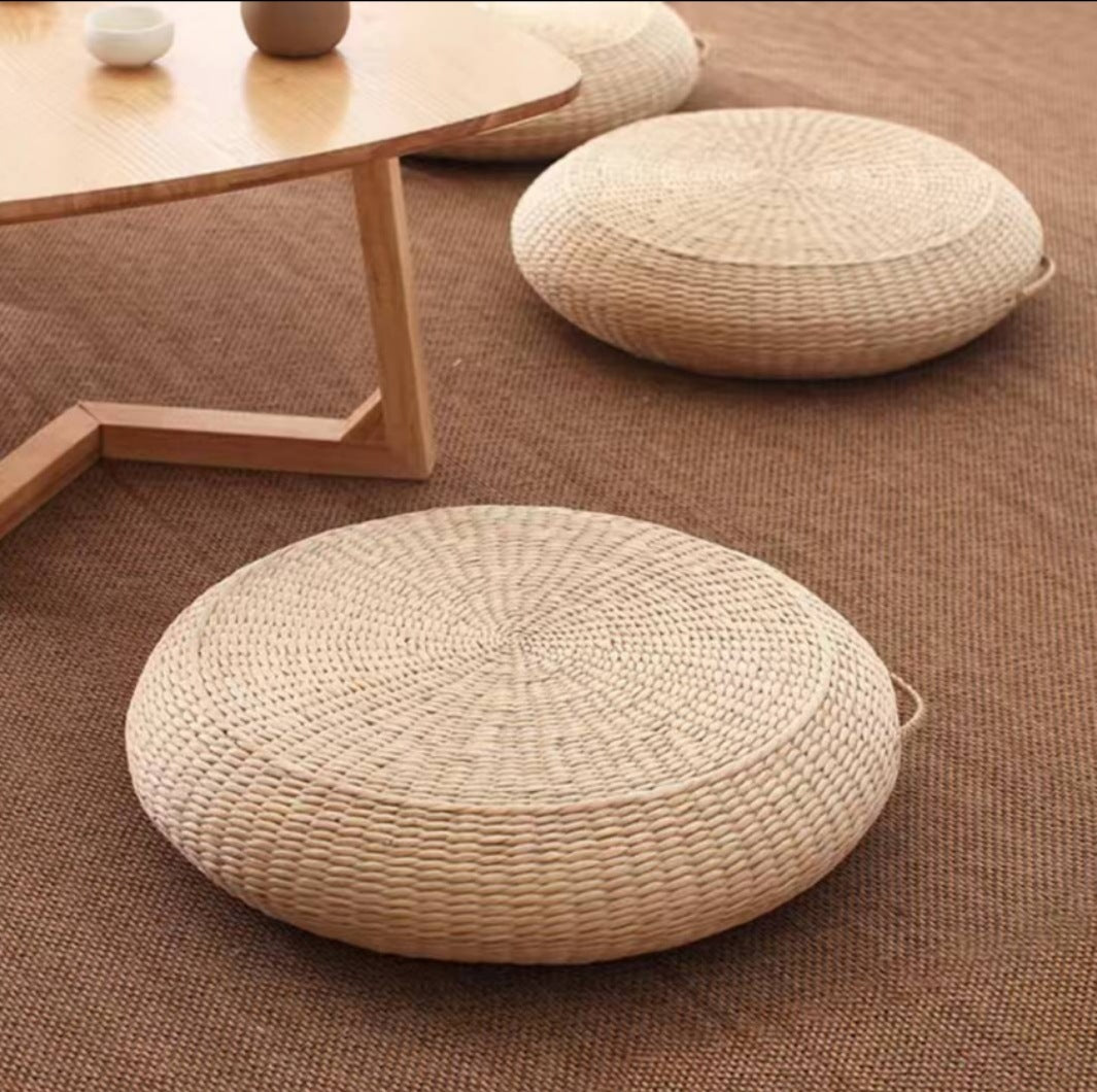 More Elegant Cow Pouf Made of Natural Materials