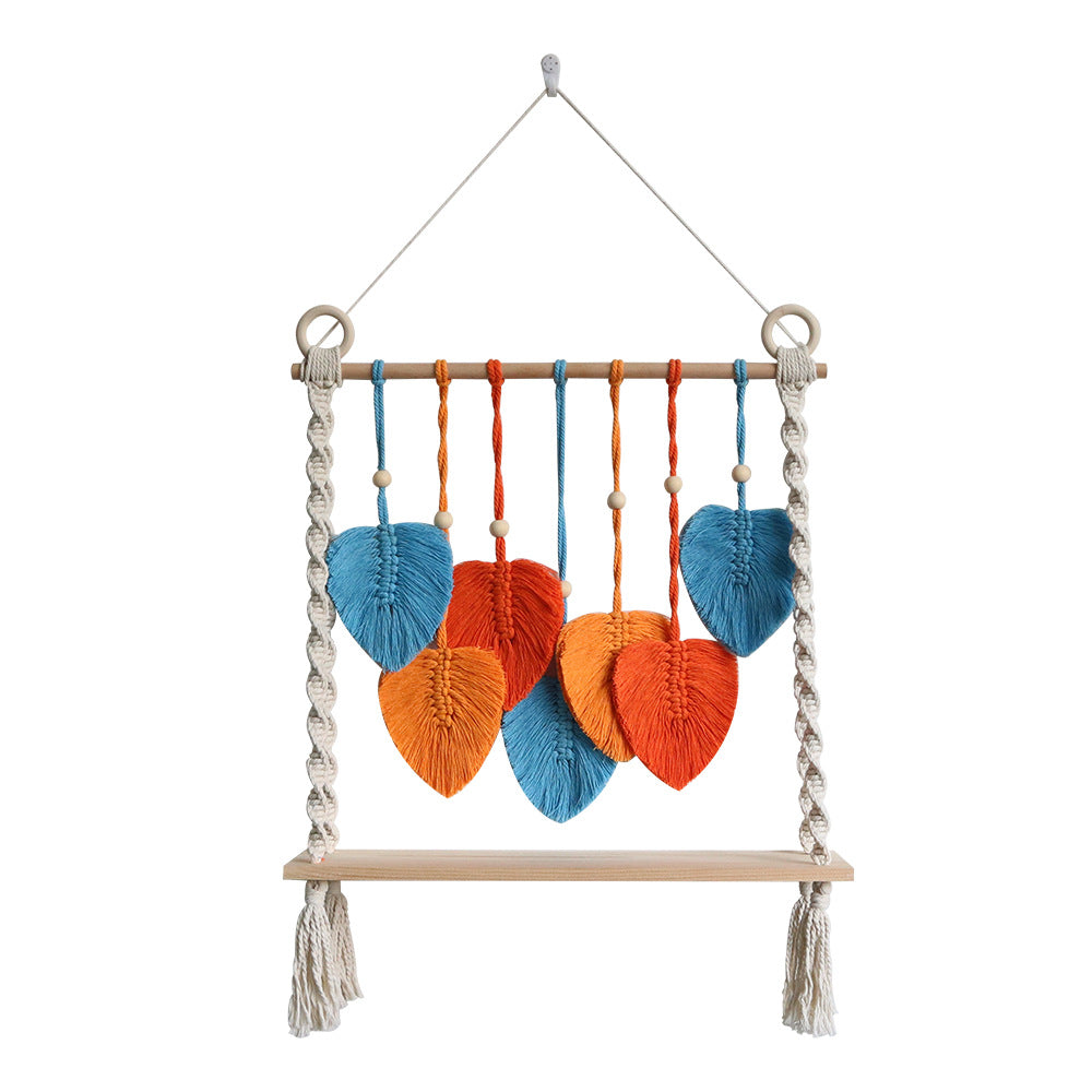Macramé Wall Hanging with Decorative Leaf Patterns