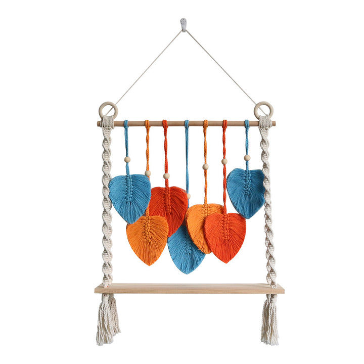 Macramé Wall Hanging with Decorative Leaf Patterns