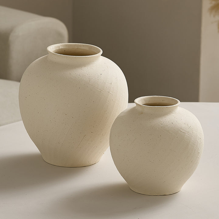 Elegant ceramic vase with organic shapes