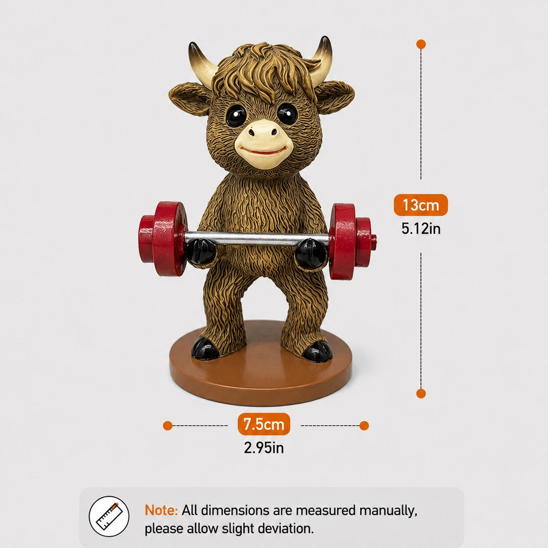 Cute Basketball Player Cow Figurine