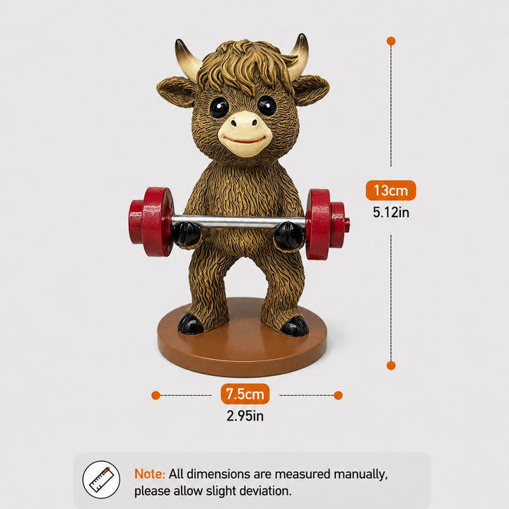 Cute Basketball Player Cow Figurine