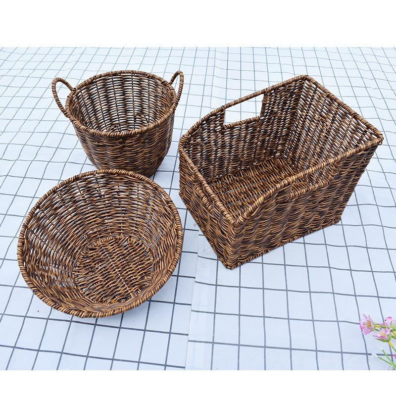 Artisan Woven Round Storage Basket