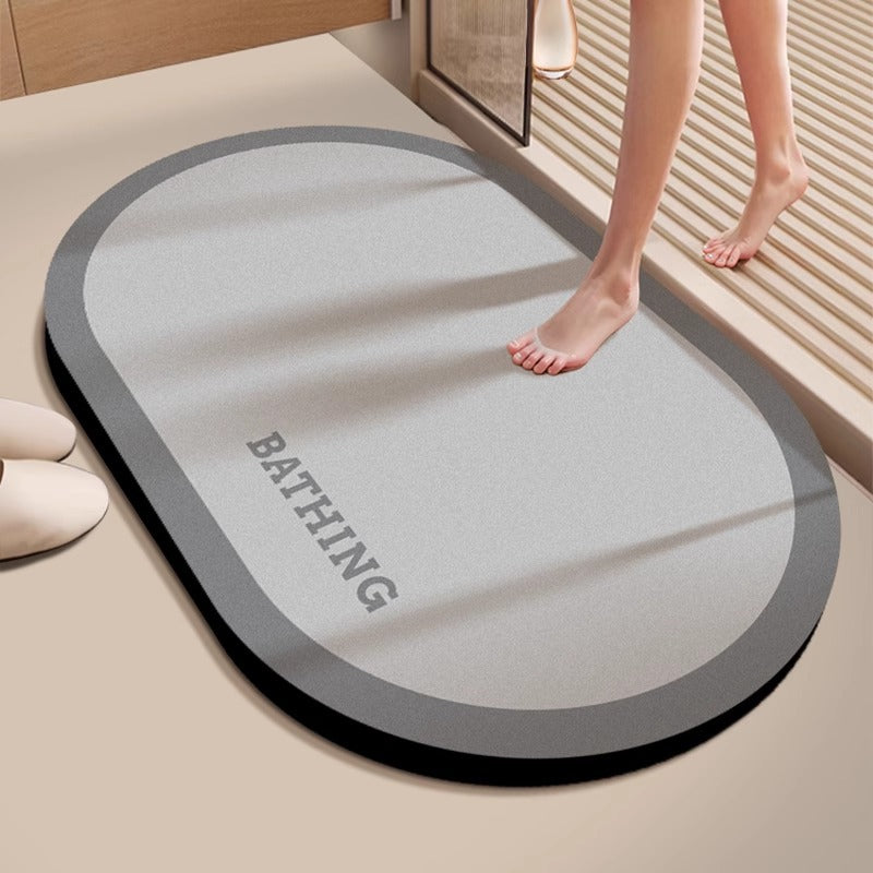 Decorative Floral Embossed Bath Mat