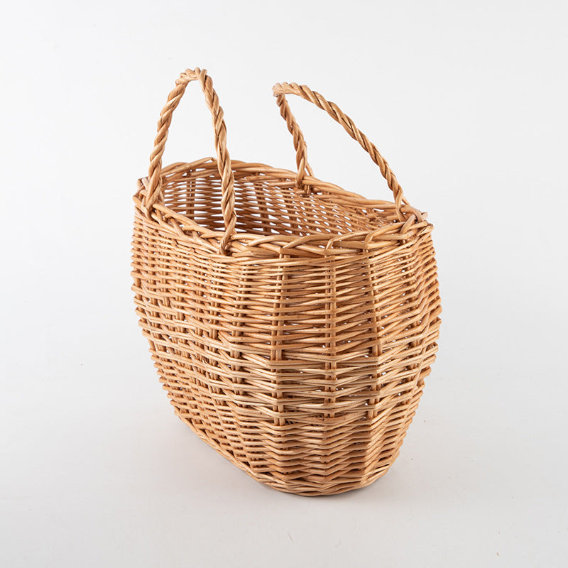 Storage basket made of natural wickerwork