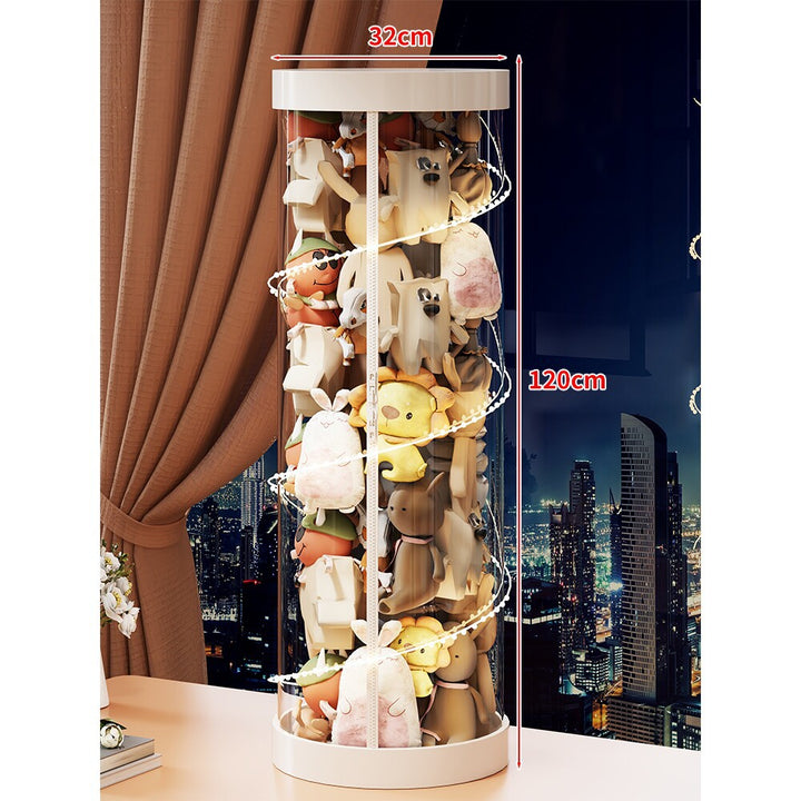 Tall Clear Acrylic Plush Toy Display Tower Organizer